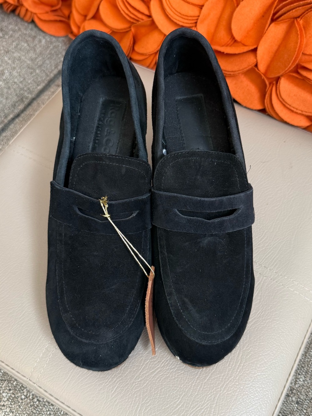 NWT Rag & Co Osage Black Suede Block Heeled Clogs - Picture 5 of 11